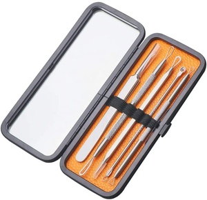 Premium 6 Piece Stainless Steel Acne Blackhead Extractor Kit with Custom Logo Professional Pore Cleaner Tools - Product Image 1