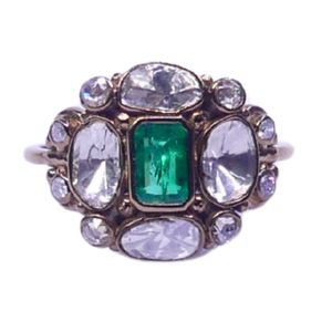 ทองคำชุบ 14K หรูหรา คลาสสิก ทรงช่องฝังเพชรทรงเหลี่ยมเจียระไนแบบบริลเลียนท์ มรกต สำหรับทั้งชายและหญิง ของขวัญหมั้น แต่งงาน ครบรอบ ประดับอัญมณี - Product Image 2