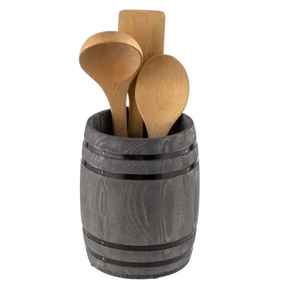 Organizador de Utensilios de Cocina de Madera Rústica, Organizador de Almacenamiento para Encimera, Porta Cubiertos con Múltiples Compartimentos, Soporte para Utensilios de Cocina - Product Image 4