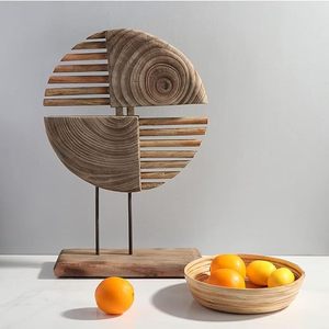 Abanico de Madera Hecho a Mano, Decoración de Escritorio en Forma de Abanico, Adorno de Madera Pulida, Estilo Folclórico, Decoración del Hogar - Product Image 1