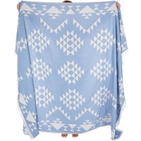 Plaid personnalisé en gros pour canapé, lit, fauteuil – Couvertures douillettes et chaudes 100 % coton turc – Décoration de luxe pour la maison et plaids de voyage