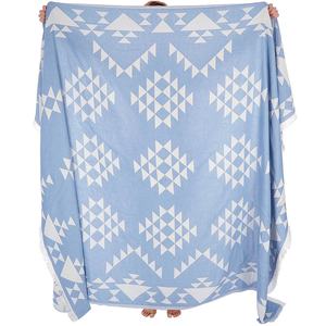 Manta personalizada al por mayor para sofá, cama, sillón, mantas acogedoras y cálidas, 100% algodón turco, decoración de lujo para el hogar, mantas de viaje - Product Image 1