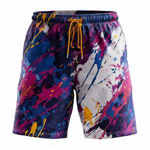 Shorts de football par sublimation pour hommes, pour l'entraînement sportif et le fitness, avec cordon de serrage à la taille - Product Image 3