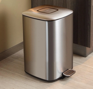 Stainless Steel Square Pedal Dustbin Soft Close <b>Lid</b> Modern Bathroom Kitchen Trash Can With Foot Step <b>Bin</b> - Product Image 3