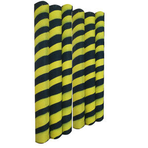 Yellow <b>Black</b> Striped Cricket Bat Grip Mesh Fabric Flexible Handle <b>Wrap</b> for Sports Equipment - Product Image 1