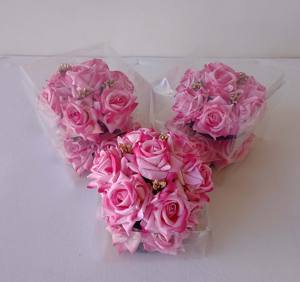 Pulsera de Gajra Floral Artificial de Tela India Tradicional Amarilla, Ligera, Accesorios Nupciales para Mujer, Reutilizable, para el Día de la Madre - Product Image 4