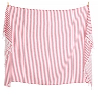 Vente en gros de serviettes de bain de luxe turques Havlu Marin Pestemal double face Serviettes de plage 100% coton avec logo Impression personnalisée Sans sable