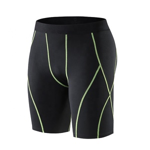 <b>Men</b> Compression <b>Shorts</b> Mid <b>Waist</b> <b>Elastic</b> Quick Dry Spandex Nylon Sporty Solid Black <b>Short</b> <b>Shorts</b> - Product Image 1