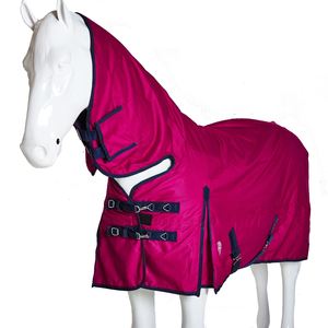 Couverture d'hiver imperméable de luxe pour cheval avec grande rabat de queue et 2 sangles de jambe, en tissu Oxford avec doublure polaire, pour usage extérieur - Product Image 4