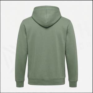 North Approach Men's Green <b>Zip</b>-Up Hoodie Regular Fit Fleece Casual Hooded Sweatshirt Solid Color <b>Front</b> Pocket Breathable Autumn - Product Image 2