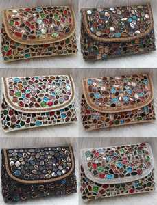 Bolso de Mano de Satén con Cuentas Hecho a Mano de Lujo, con Piedras Multicolores, para Mujer, para Fiestas Nocturnas, de Diseñador, con Perlas, para Bodas - Product Image 4