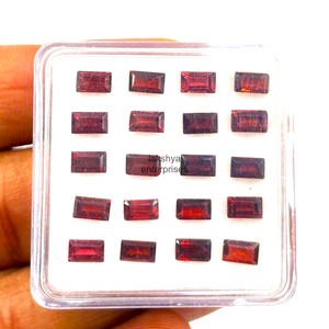 Natural <b>Garnet</b> 4mm 6mm Baguette Cut Faceted Gemstones Calibrated <b>Garnet</b> Loose Stone For Jewelry Making Wholesale Bulk Supplies - Product Image 5