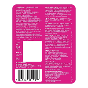Coffrets de Soins Capillaires : Sérum Réparateur Hibiscus Bond Repair FiberHance 10-en-1, Réparation des Dommages, Structure Kératine 3X Renforcée, Soin Sans Rinçage - Product Image 2
