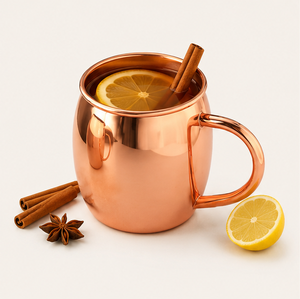 Pure Solid Copper Moscow Mule Mug with Brass Handle Handcrafted Artisanal Copper <b>Cup</b> for Chilled Cocktails Beer & <b>Cold</b> Beverages - Product Image 6