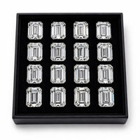 Diamant Solitaire CVD de Laboratoire Certifié IGI, Taille Émeraude, Pureté VS1 Excellente, 10-12 Carats, Couleur D, Perçage Laser