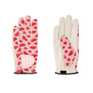 Golf <b>Gloves</b> Leather Perforated Watermelon Print Golf <b>Gloves</b> Soft Breathable Grip <b>Ladies</b> Golf <b>Gloves</b> Custom Logo OEM ODM Supplier - Product Image 1