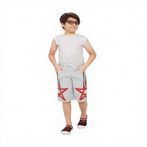 Vente en gros de pantalons capri décontractés pour garçons de créateurs T-shirt d'été doux et animal à la mode pour enfants Vente en ligne Inde - Product Image 1