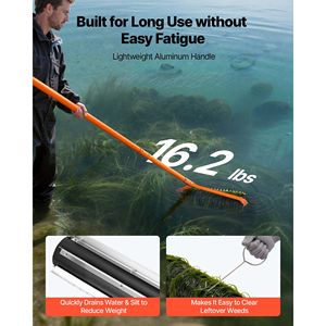 Rullo Manuale in Acciaio Inossidabile da 4,3 m per la Rimozione di Erbacce e Fanghi da Laghi e Stagni - Attrezzo per la Pulizia di Laghi e Stagni - Product Image 3