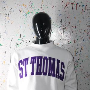 Sweat-shirts ST THOMAS à col montant 450 GSM avec broderie personnalisée, coupe ample et carrée, en molleton 100% coton French Terry - Product Image 3