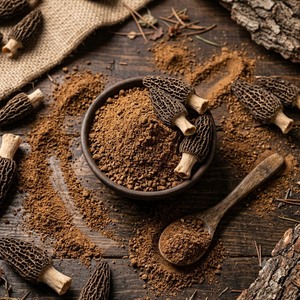 Poudre de champignons Gucchi de l'Himalaya, provenant de forêts sauvages, qualité supérieure, super-aliment en poudre pour la cuisson des soupes et une utilisation nutritionnelle - Product Image 4