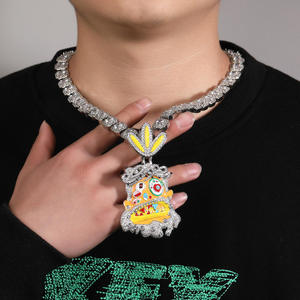 Colgante de Plata de Ley 925 con Moissanita en Forma de Conejo, Dije en Blanco Tono Plata para Fabricación de Joyas - Product Image 4