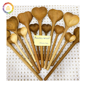 ช้อนชาไม้รูปหัวใจ ดีไซน์สวยงามสำหรับครัวสมัยใหม่ ผลิตในเวียดนาม - Product Image 1