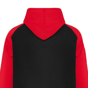 Men's Black <b>Red</b> Raglan Hoodie <b>Glitter</b> Dot Logo Front Pocket Casual Knitted Oversized Breathable Streetwear Winter Style - Product Image 2