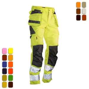 Pantalones de Trabajo Impermeables para Hombre, con Múltiples Bolsillos y Rodillas Reforzadas con PE, Pantalones Tácticos con Cinta Reflectante - Product Image 2