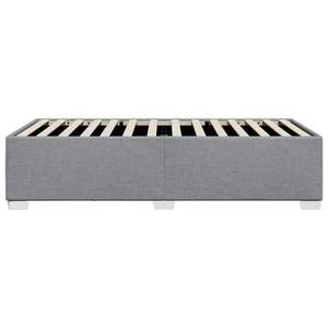 Cadre de lit en contreplaqué polyester gris clair, taille double, produit en bois d'ingénierie rembourré - Product Image 5
