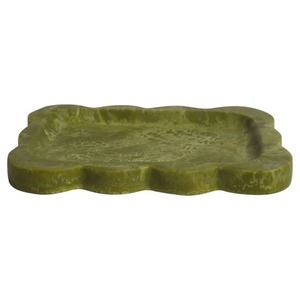 Luxury Handmade Resin Serving Tray Artisan Aura Polished <b>Green</b> Customized Design Dishwasher Safe for Modern Home and Kitchen - Product Image 4
