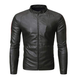 Chaqueta de Lona y Cuero Larga y Delgada de Color Sólido Transpirable de Alta Calidad para Hombre, Informal, Impermeable y Resistente al Viento - Product Image 6