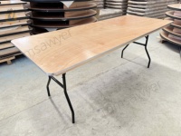 Moderner 6ft Runder Massivholz-Klapptisch für Hotel-Bankette Hochzeiten Gewerbliche Nutzung Restaurant Stapelbar & Wasserfest 10-Sitzer