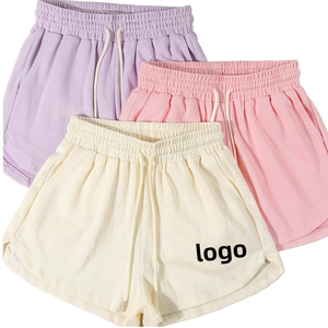 High Waist Skinny Fit Elastic Waist Women's <b>Shorts</b> - Product Image 1