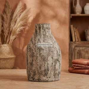 Vase de table en terre cuite rustique rouge Plano, pot en argile artisanal, urne décorative en céramique, vente en gros - Product Image 3