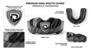 Protège-dents souple en caoutchouc DUMELA INTERNATIONAL blanc et noir, protection pour la boxe, entraînement, unisexe, adulte, ajustement personnalisé, toutes saisons, pour les dents - Product Image 6