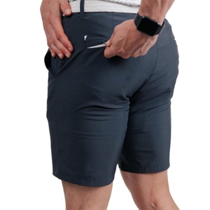 Compre pantalones cortos de malla elástica de 4 vías personalizados de alta calidad para hombres peso ligero 86% Nylon 14% Spandex pantalones cortos para correr 2025 - Product Image 3