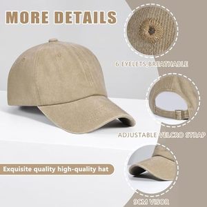 6Pack Unisex Vintage Washed Cotton <b>Baseball</b> <b>Cap</b> Soft Unconstructed <b>Plain</b> Blank Adjustable Size Sports Customizable - Product Image 5