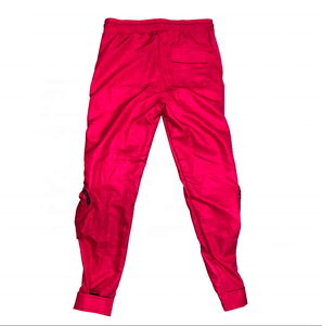 Bright <b>Pink</b> Nylon Cargo Pants <b>Men</b> Windbreak <b>Trousers</b> Drawstring Jogger Pants Sublimation Print OEM <b>Men</b> Nylon Running Pants - Product Image 6