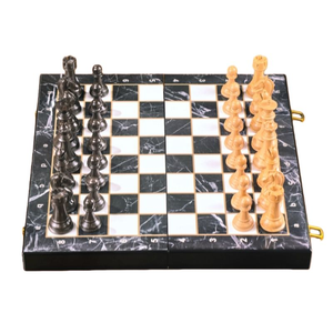 Jeu d'échecs international écologique haut de gamme avec plateau en bois pour enfants et adultes - Jeu de société de stratégie en résine - Product Image 1