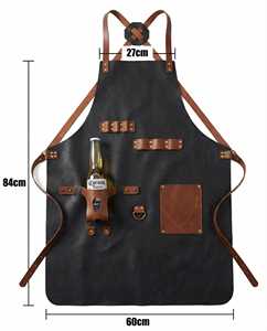 ผ้ากันเปื้อนหนังบาร์บีคิวระดับพรีเมียมสำหรับทำอาหารบนเตาปิ้งย่าง ทนทาน ปรับได้ รับผลิตแบบ OEM ODM สำหรับการสั่งซื้อจำนวนมาก รุ่น LPN-0266 - Product Image 5