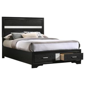 Urbana Full <b>Storage</b> Panel <b>Bed</b> <b>Black</b> Up-Holstered <b>Bed</b> with Durable <b>Storage</b> Features - Product Image 4