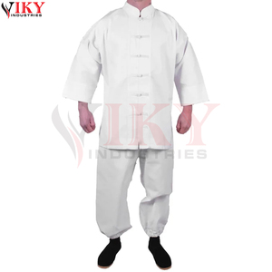 Pantalon élastique léger de qualité supérieure, directement de l'usine, avec logo personnalisé, idéal pour la pratique des arts martiaux, avec fermetures à boucles grenouille - Product Image 2