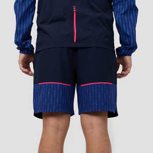 Nouvel ensemble de survêtement élégant en 100 % polyester avec veste à poches zippées double face, capuche ajustable et short à taille élastiquée - Product Image 6