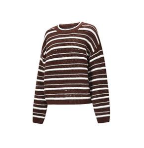 Cárdigan de punto de algodón transpirable con cuello redondo, estilo universitario retro para hombre, suéter a rayas con botones para primavera y otoño - Product Image 5