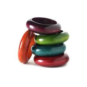 Conjunto de Pulseras de Madera Indias con Diseño Tradicional Pintado a Mano, Material Artístico de Madera, RR ENTERPRISES - Product Image 3