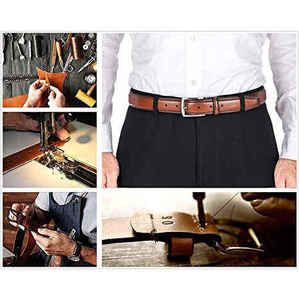 Cinturones de Cuero de Diseño Nuevo al por Mayor, Cinturón de Cuero Vacuno Vintage con Hebilla de Aleación, Personalizado, de Lujo, Casual, para Hombre - Product Image 6