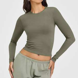 Custom Logo Lightweight Breathable Plus Size Athletic Fitness <b>Yoga</b> Top Long Sleeve Zipped <b>Jacket</b> Women Four-Way Stretch Sports - Product Image 1