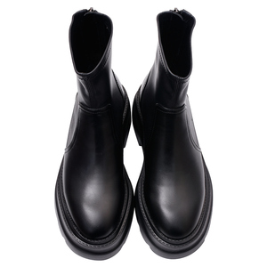 Botas de Combate con Plataforma de 7.5cm para Mujer, Marca Ann'S, con Cierre, Suela Gruesa, Tacón Robusto, Forro Acolchado en el Talón, de Cuero Genuino, Resistentes al Agua - Product Image 5