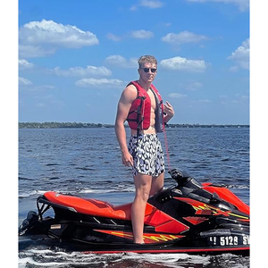 Premium Quality Wholesale Men's Mesh Shorts Vintage -Style Heavy Mesh Flame Pattern Custom Logo Drawstring Closure - Product Image 5