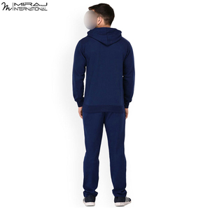 2026 Comfortable Premium Quality <b>Men</b>’s Active Tracksuits Contrast Striped Design Zip-Up Hoodie & Comfortable Trousers - Product Image 2